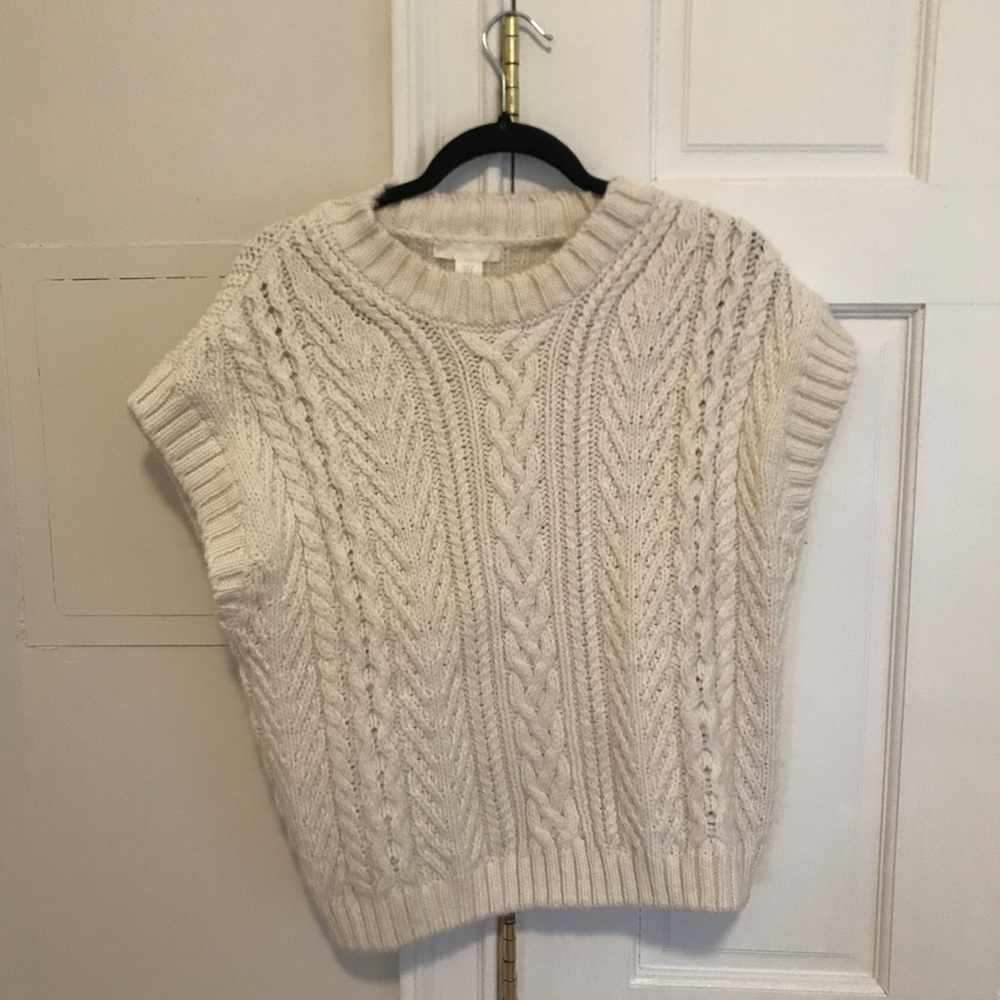 H&M sweater vest, off white wool!